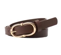 Pitadue Elegante banda de cintura de piel sintética de moda que mejora los trajes para mujeres y niñas, cinturón de cuero esencial individual para mujer, café, Talla única