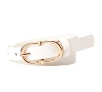 Pitadue Elegante banda de cintura de piel sintética de moda que mejora los trajes para mujeres y niñas, cinturón de cuero esencial individual para mujer, blanco, Talla única