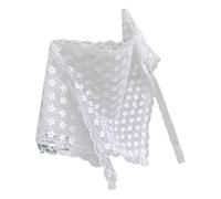 Pitadue Elegante bandana de encaje para decoración de fiesta, balletcore, espectáculos de escenario, turbante, bufanda para el pelo, tocado, elegante envoltura para el cabello, Pequeña flor, Talla