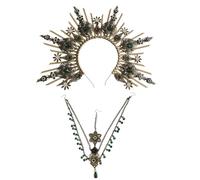 Pitadue Elegante tocado sin acabar, juego de manualidades con componentes de metal, accesorio para el cabello, artículos semielaborados, adorno para el cabello, TS92D2, Talla única