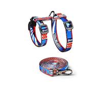 Pitadue Juego de caminata de gato modificable, guía de 1,5 m, acolchado de red suave con ribete reflectante para observabilidad de día y noche, uso de cinta de conjuración