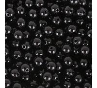 Pitadue Juego de cuentas espaciadoras redondas de acrílico brillante de 6 mm para proyectos de arte de joyería y acrílico para principiantes