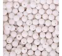 Pitadue Juego de cuentas espaciadoras redondas de acrílico brillante de 6 mm para proyectos de arte de joyería y acrílico para principiantes