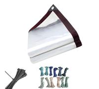 Pitadue Lámina reforzada impermeable para recintos de animales al aire libre, fácil instalación, accesorios de granja, lona transparente para aves de corral