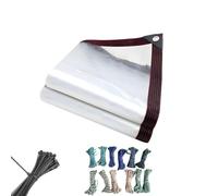 Pitadue Lámina reforzada impermeable para recintos de animales al aire libre, fácil instalación, accesorios de granja, lona transparente para aves de corral