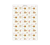 Pitadue Papel de transferencia de arcilla, huevos de colores, hojas solubles en agua, fáciles de usar, para aretes, Pascua, huevos de colores, impresión para pendientes