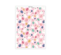 Pitadue Papel de transferencia de arcilla, huevos de colores, hojas solubles en agua, fáciles de usar, para aretes, Pascua, huevos de colores, impresión para pendientes