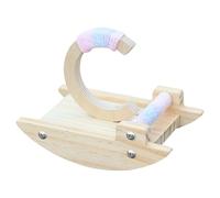 Pitadue Percas de entrenamiento para loros, construcción de madera natural, cuerda de algodón envuelta para jugar y relajarse, alivio del aburrimiento, juguete para pájaros