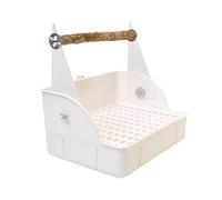 Pitadue Percha de entrenamiento de madera, soporte de juego portátil, plataforma de mesa para cacatúas, conures, periquitos, juguete, plataforma de entrenamiento para pájaros