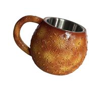 Pitadue Taza de gran capacidad, taza de café de resina de acero inoxidable para bebida diaria y almacenamiento decorativo, taza de planeta de acero inoxidable esencial