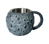 Pitadue Taza de gran capacidad, taza de café de resina de acero inoxidable para bebida diaria y almacenamiento decorativo, taza de planeta de acero inoxidable esencial