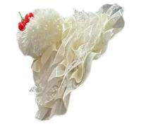 Pitadue Tocado de pastel de cumpleaños con bonito encaje y clip para fiestas de cosplay, tocado elegante, accesorio para fotos, accesorio de moda