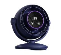 Pitadue Ventilador de refrigeración de aire pequeño con velocidad ajustable, batería de Larege de textura ABS silenciosa, perfecto para varios espacios de control de voz