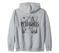 Pitágoras Antigua Geometría Matemática Teorema Símbolos Sudadera con Capucha