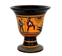 Pitágoras Fair Cup - Pitágoras - Pintado a mano con diseño de batalla espartanos