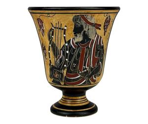 Pitágoras - Taza de Justicia Greedy/Tantalus - Cerámica griega - Hecho a mano y pintado a mano en Grecia, regalo de ciencia y mitología griega antigua