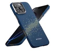 pitaka Funda protectora para iPhone 16 Pro, compatible con MagSafe, funda delgada y ligera para iPhone 16 Pro sin necesidad de otra funda, fibra de aramida tejida 1500D, funda tejida táctil, Galaxia
