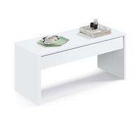 Pitarch Mesa Centro Elevable Blanca Moderna Kamet Salón Comedor Mueble Superficie 47-58x100x50 cm