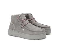 PITAS | SYDNEY | Botas de Mujer Casual | Botín Serraje | Bota Urbana Caña Baja | Botas de Vestir | Botines Bajos Planos | Botín de Invierno | Calzado Walkinpitas | Gris 37