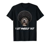 Pitbull Afro I Let Myself out Pit Bull Black Melanin Dawg Camiseta