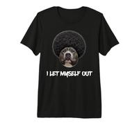 Pitbull Afro I Let Myself out Pit Bull Black Melanin Dawg Camiseta Premium
