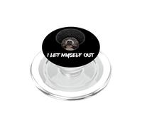 Pitbull Afro I Let Myself out Pit Bull Black Melanin Dawg PopSockets PopGrip para MagSafe
