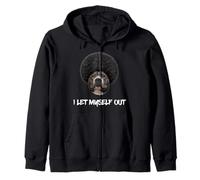 Pitbull Afro I Let Myself out Pit Bull Black Melanin Dawg Sudadera con Capucha