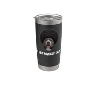 Pitbull Afro I Let Myself Out Pit Bull Black Melanin Dawg Vaso térmico de acero inoxidable de doble pared
