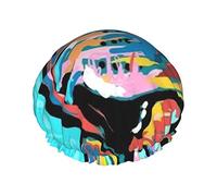 pitbull art Reutilizable Impermeable Lavable Ajustable Adecuado para mujeres Todas las longitudes de cabello Gorro de ducha