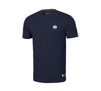 PITBULL - Camiseta Básica para Hombre Manga Corta 100% Algodón Azul Oscuro S - Cuello Redondo Regular Fit - Camiseta Clásica de Hombre Casual - Camiseta Básica Hombre Algodón Premium
