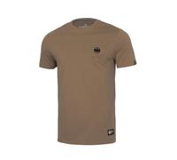 PITBULL - Camiseta Básica para Hombre Manga Corta 100% Algodón Marrón Coyote L - Cuello Redondo Regular Fit - Camiseta Clásica de Hombre Casual - Camiseta Básica Hombre Algodón Premium