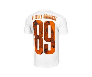 Pitbull Camiseta de algodón para Hombre, Corte clásico, Corte Regular, Camiseta de Pit Bull West Coast Eighty Nine Dog de algodón con Estampado de Verano, Blanco, M