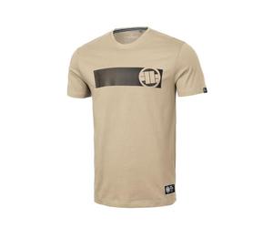 Pitbull Camiseta de algodón para Hombre, Corte Regular, Camiseta de Hombre Pit Bull West Coast Casino Estampado en la Parte Delantera de la Camiseta, Camiseta Deportiva de Verano, Arena, L