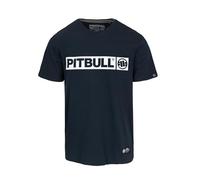 PITBULL - Camiseta de Hombre Manga Corta Azul Oscuro S - Camiseta Básica 100% Algodón con Cuello Redondo, Corte Regular Clásico para Hombre, Ropa Casual Moderna para Uso Diario y Deportivo