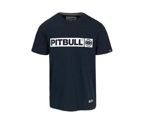 PITBULL - Camiseta de Hombre Manga Corta Azul Oscuro S - Camiseta Básica 100% Algodón con Cuello Redondo, Corte Regular Clásico para Hombre, Ropa Casual Moderna para Uso Diario y Deportivo