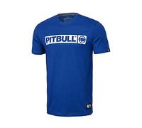 PITBULL - Camiseta de Hombre Manga Corta Azul Real L - Camiseta Básica 100% Algodón con Cuello Redondo, Corte Regular Clásico para Hombre, Ropa Casual Moderna para Uso Diario y Deportivo