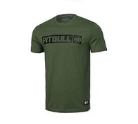 PITBULL - Camiseta de Hombre Manga Corta Oliva XL - Camiseta Básica 100% Algodón con Cuello Redondo, Corte Regular Clásico para Hombre, Ropa Casual Moderna para Uso Diario y Deportivo