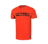 PITBULL - Camiseta de Hombre Manga Corta Rojo Llama L - Camiseta Básica 100% Algodón con Cuello Redondo, Corte Regular Clásico para Hombre, Ropa Casual Moderna para Uso Diario y Deportivo