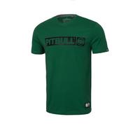 PITBULL - Camiseta de Hombre Manga Corta Verde Hoja L - Camiseta Básica 100% Algodón con Cuello Redondo, Corte Regular Clásico para Hombre, Ropa Casual Moderna para Uso Diario y Deportivo