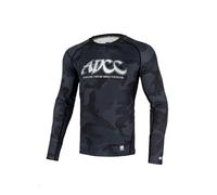 PITBULL Camiseta de manga larga para hombre Rashguard Gym Sport Pit Bull West Coast ADCC Camo, All Black Camo, L