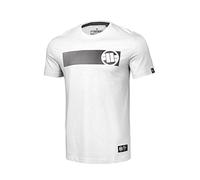 Pitbull Camiseta para Hombre Pit Bull West Coast Casino Basic Algodón Cuello Redondo, Blanco, L
