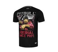 PITBULL Camiseta para hombre Pit Bull West Coast Drive, Negro , S