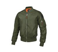 PITBULL - Cazadora Bomber Hombre Flyers Bomber, Chamarras Chaquetas Hombre, El Corte Clásico, Mens Jacket, Las Cremalleras Metálicas, Casaco - Chaqueta M Aceituna