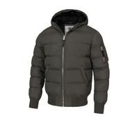 PITBULL - Chaqueta Hombre Invierno con Acolchado Gopher, Chaqueta con Capucha, Chaquetas Hombres Acolchadas, Chaquetas de Viento Cómodo, Cortavientos con Cremallera