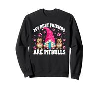 Pitbull Dog GNOME Graphic For Rescue Mom Pittbull Sayings Sudadera