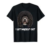 Pitbull Dreadlocks I Let Myself out Pit Bull Black Dreads Camiseta