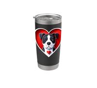 Pitbull Heart - Refugio o trabajador de rescate para amantes de los perros Vaso térmico de acero inoxidable de doble pared