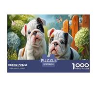 Pitbull inglés Rompecabezas Imposible,desafío para Adultos Jardín Junto al Estanque 1000 Piezas Obra De Arte De Juego De para Adultos Y Niños Mayores De 12 Años 38x26cm/1000pcs