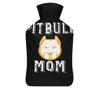 Pitbull Mama - Botella de agua de goma con cubierta de felpa suave, bolsa de agua caliente para invierno, manos y pies, protección contra el frío, 1000 ml