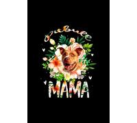 Pitbull Mama Flower, Funny Dog Lover Notebook: Journal, paperback, 6x9 inches, 100 pages